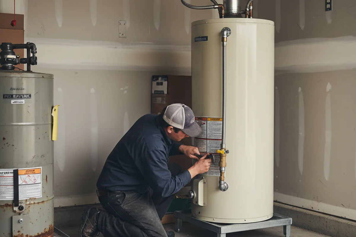 Water heater and shutoff valve replacement in Newberg